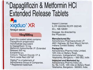 Xigduo 10/500 MG Xr | Order Xigduo 10/500 MG Tablet Xr Online at Truemeds