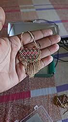 Yellow Chimes Fancy party ware Dual circle Resin Tassel Earring for ...