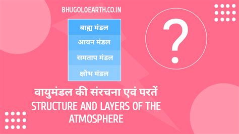 वायुमंडलीय संरचना, परतें |Atmospheric structure, layers - BhugolEarth