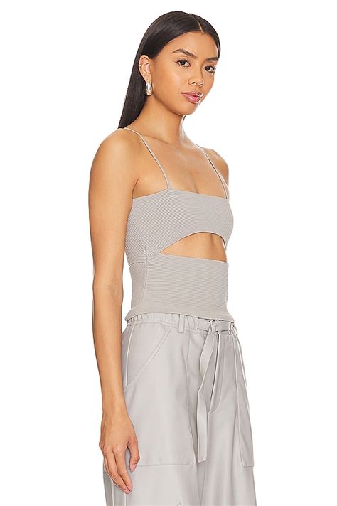 Lapointe Front Slit Tank in Medium Gray | REVOLVE