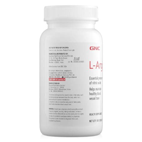 Buy GNC L-Arginine 1000 mg, 90 Tablets | 19 Minutes Delivery | Apollo ...