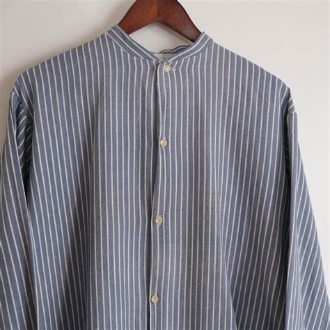 CZECH ARMY 】Stand Collar Prisoner Shirt / チェコ軍 ビンテージ スタンドカラー プリズナー 長袖 ...