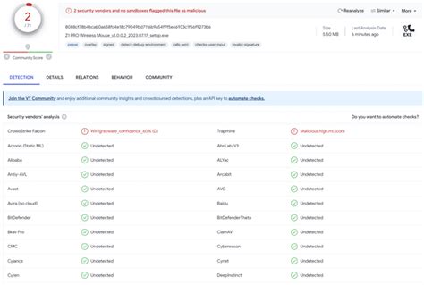 I upload a mice driver on VT and Trapmine flagged it : r/antivirus