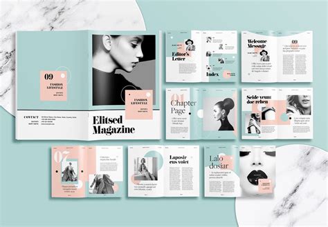 Free InDesign Green Modern Fashion Magazine Layout Template - Unsell.Design