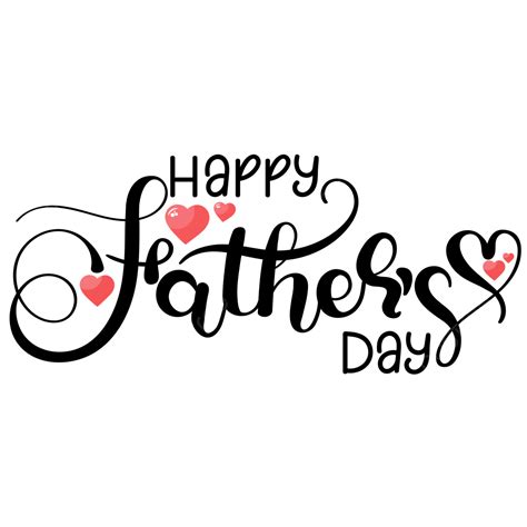 Happy Fathers Day With Hearts Of Love Celebration Vector, Happy Father ...