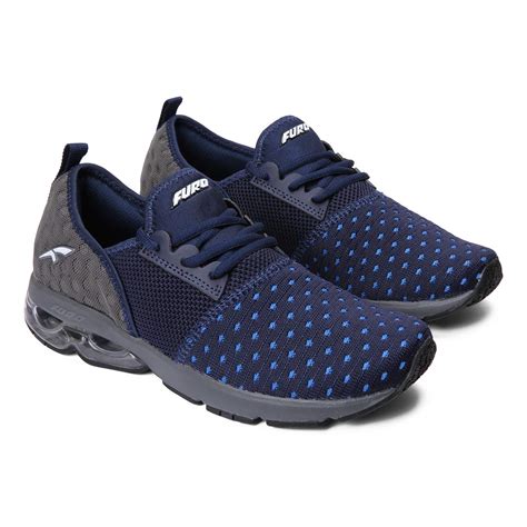 Buy FURO Sports Blue/Dark Grey Men Sports Shoes Lace Up Running R1033-A ...