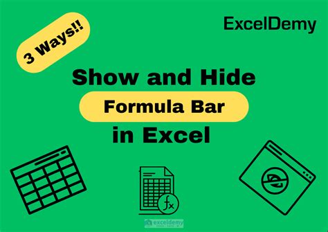 Excel Restore Formula Bar 的图像结果