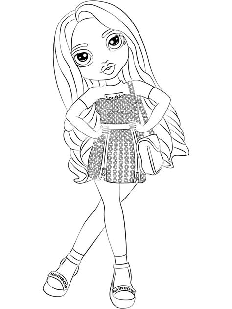 Image result for Rainbow High Coloring Pages Ruby