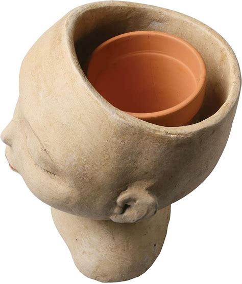 Buy ART & ARTIFACT Head of a Lady Indoor/Outdoor Planter - Handpainted ...