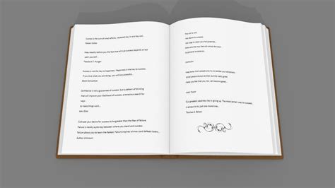 Open book of quotes 3D model - TurboSquid 2003241