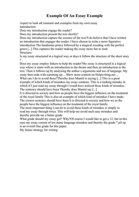 Image result for Personal Essay Examples