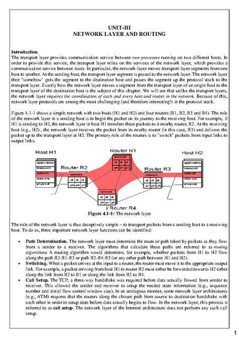 NETWORK LAYER AND ROUTING: Key Concepts and Protocols in Networking ...