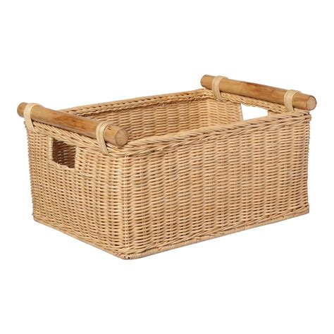 wudflex Handmade Wicker Basket for Cloth| Storage Basket| Bin Organizer ...