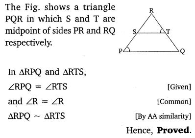 S and T are points on sides PR and QR of ∆PQR such that ∠P = ∠RTS ...