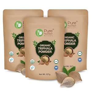 Pure Nutrition Organic Triphala Fruits Powder, 681g (227gx3)| Supports ...