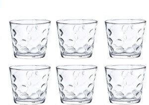 Femora (Pack of 6) Clear Glass Bubble Water & Juice Glass Set - 300ml ...