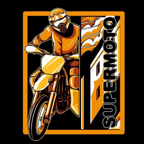 Supermoto 6 | Premium Vector