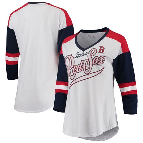 Women's long sleeve red sox shirt online
