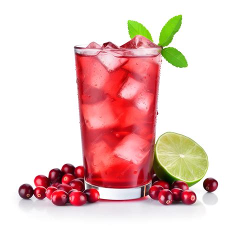 Premium Photo | Fresh Cranberry juice isolated on white background
