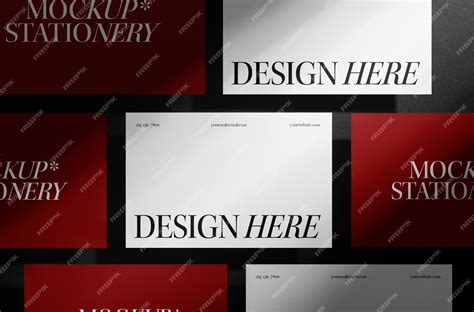 Premium PSD | Stationery with big shadow mockup