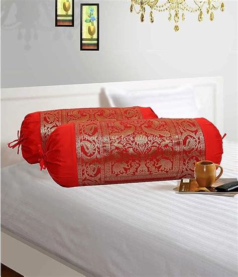Buy Stylo Culture Polydupion Silk Masand Massand Covers Cylindrical ...