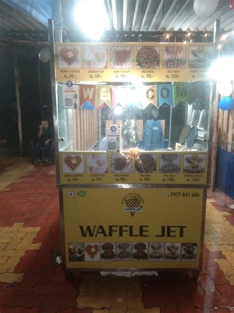 Menu at Waffle Jet, India