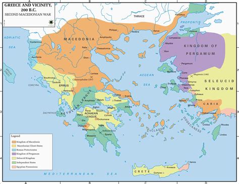 Map of Greece and Vicinity 200 BC