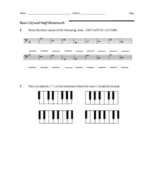 Fillable Online How to Read Staffs, Clefs, and Notes to Play the Piano ...