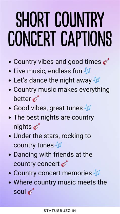 90+ Best Country Concert Captions and Quotes - StatusBuzz