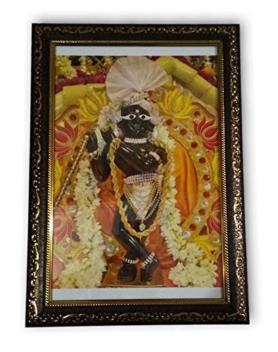 Radha Raman Ji from Vrindavan Temple Poster in Wooden Frame : Amazon.in ...