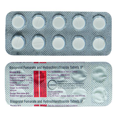 Bisobis H 5 Tablet | Uses, Side Effects, Price | Apollo Pharmacy