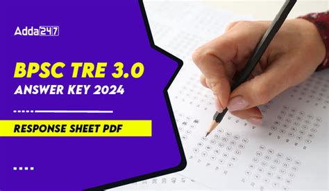 BPSC TRE 3.0 Final Answer Key 2024 Out For All Classes