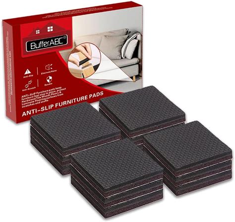 BufferABC Non Slip Furniture Pads, 12pcs 2'' Self-Adhesive Furniture ...