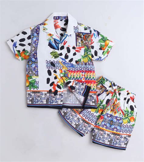 Tropical Printed Boys Co ord Set - Koochi Poochi – koochi Poochi