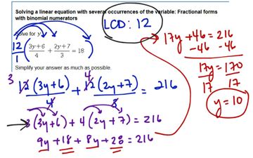Solving Linear Equations With Fractions/Fractional Forms | Educreations