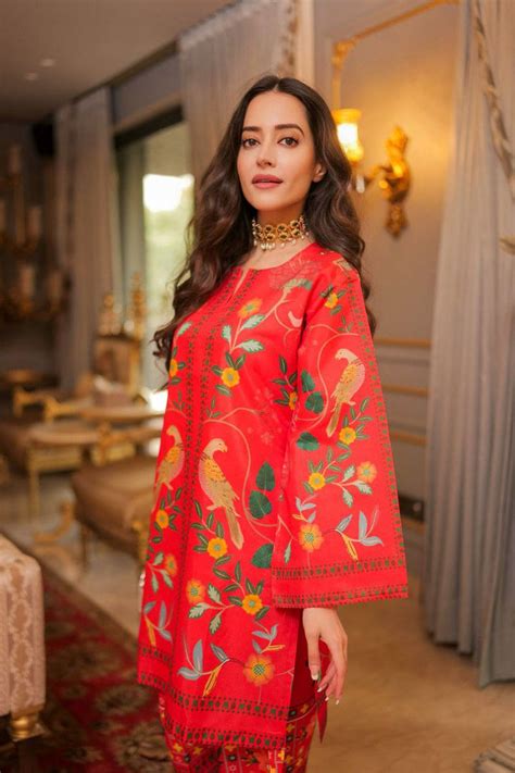 Rayon Shimmer Printed Cord Set with Bird & Floral Print – Modestouzeattires