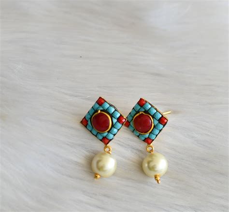 DREAMJWELL - Lovely Handmade Red-turquoise Blue Pachi Pendant Necklace ...