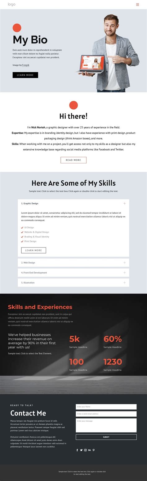 Image result for Create a Bio in HTML