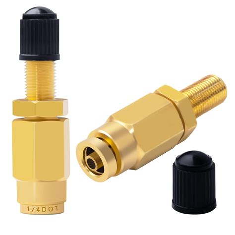 DYTCYL 1/4" Air Inflation Schrader Valve with Push To Connect(DOT ...