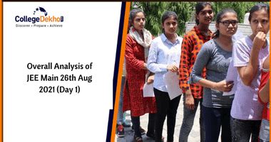Overall Analysis of JEE Main 26th August 2021 (Day 1) | CollegeDekho