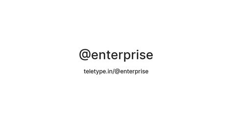 @enterprise — Teletype