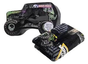 Monster Jam Throw Blanket with Gift Box - Throw Measures 46 x 60 Inches ...