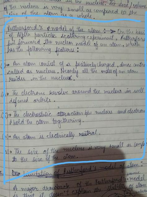 Give the main points of Rutherford's atomic model. - Brainly.in