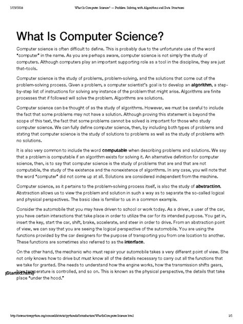 Image result for Computer Science Defintion