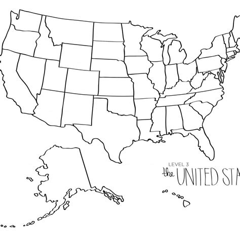 Map Of United States Printable Blank