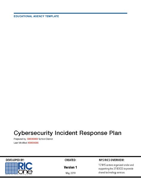 Incident Response Plan Template - Cybersecurity Incident Response Plan ...