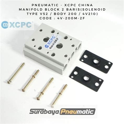 Jual Manifold Block - 4V-200M-2F (2 Baris) - V52 / BODY 200 / 4V210 ...
