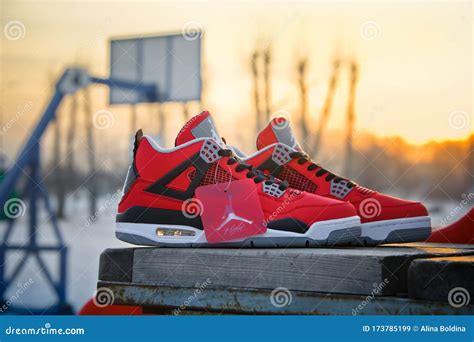 Nike Air Jordan IV Retro Basketball Shoes at the Basketball Court ...
