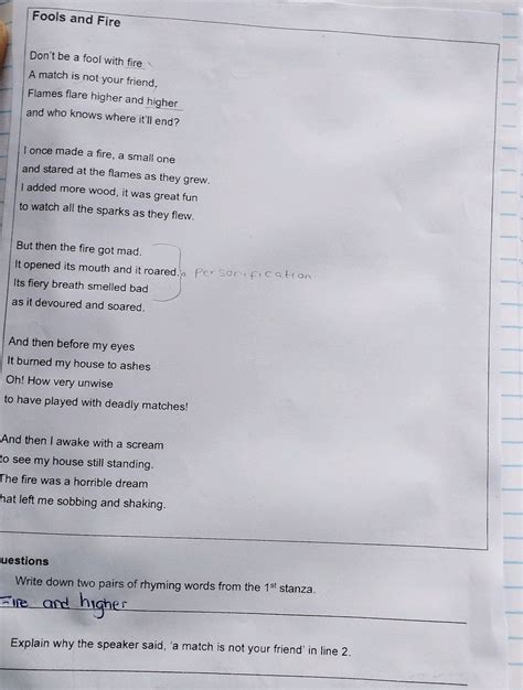 Write down two pairs of rhyming words from | StudyX