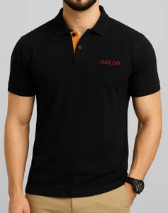 TAZO Solid Men Polo Neck Black T-Shirt - Buy TAZO Solid Men Polo Neck ...